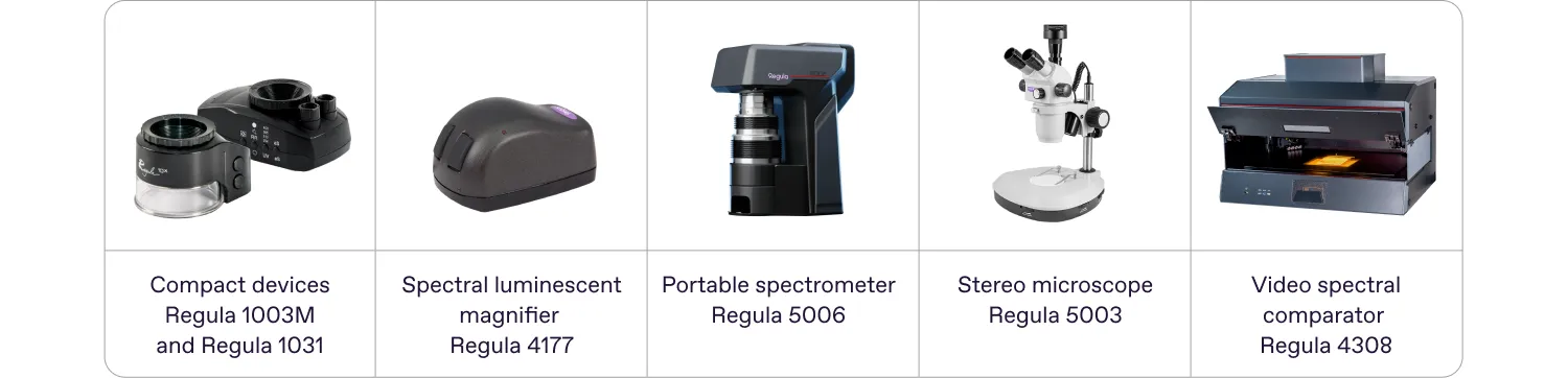 The most popular device set for lab-level questioned document examination